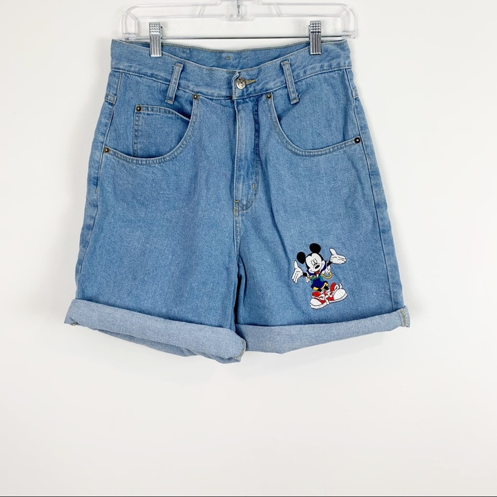 Vintage Mickey Jerry Leigh High-Waist Denim Shorts